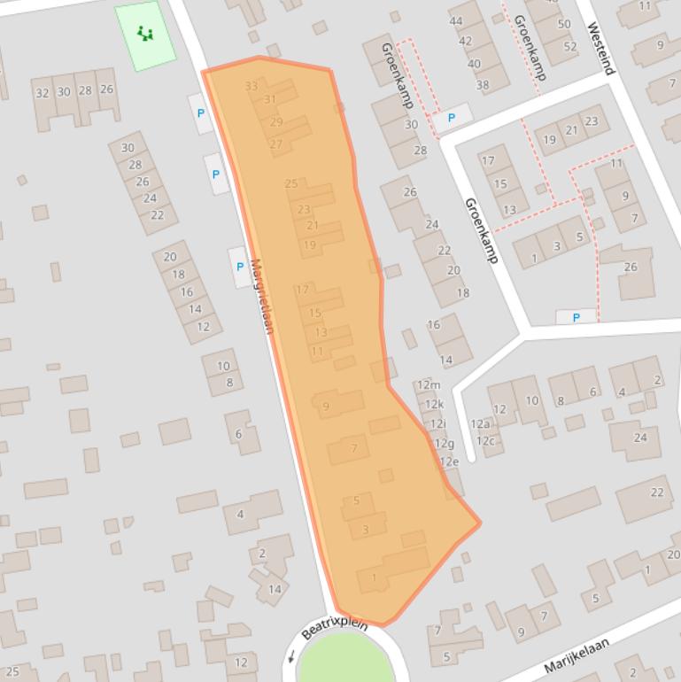 Kaart van postcodegebied 9471CT.