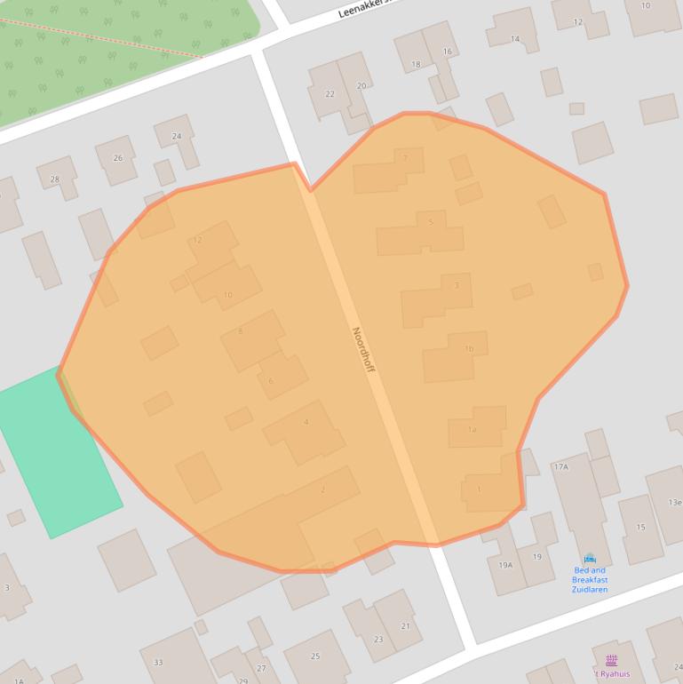 Kaart van postcodegebied 9471ET.