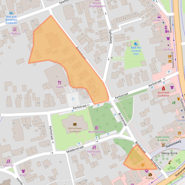 Kaart van postcodegebied 9471EX.