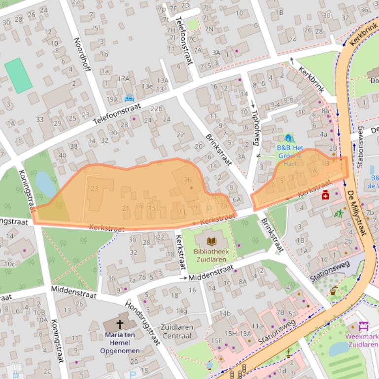 Kaart van postcodegebied 9471GA.