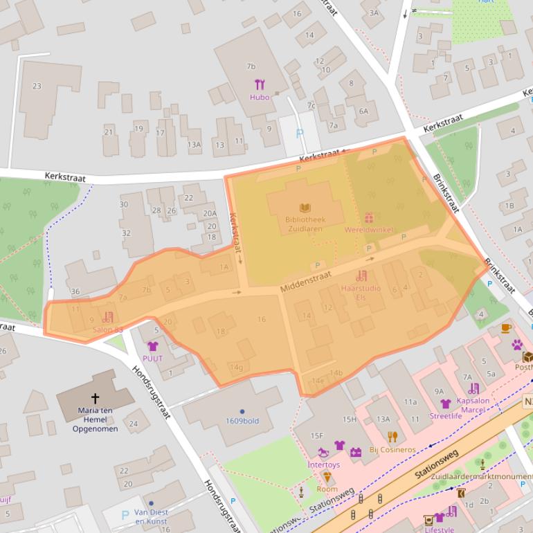 Kaart van postcodegebied 9471GC.