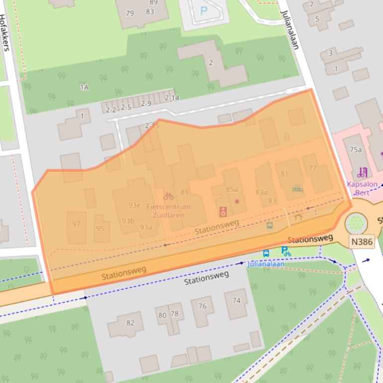 Kaart van postcodegebied 9471GM.