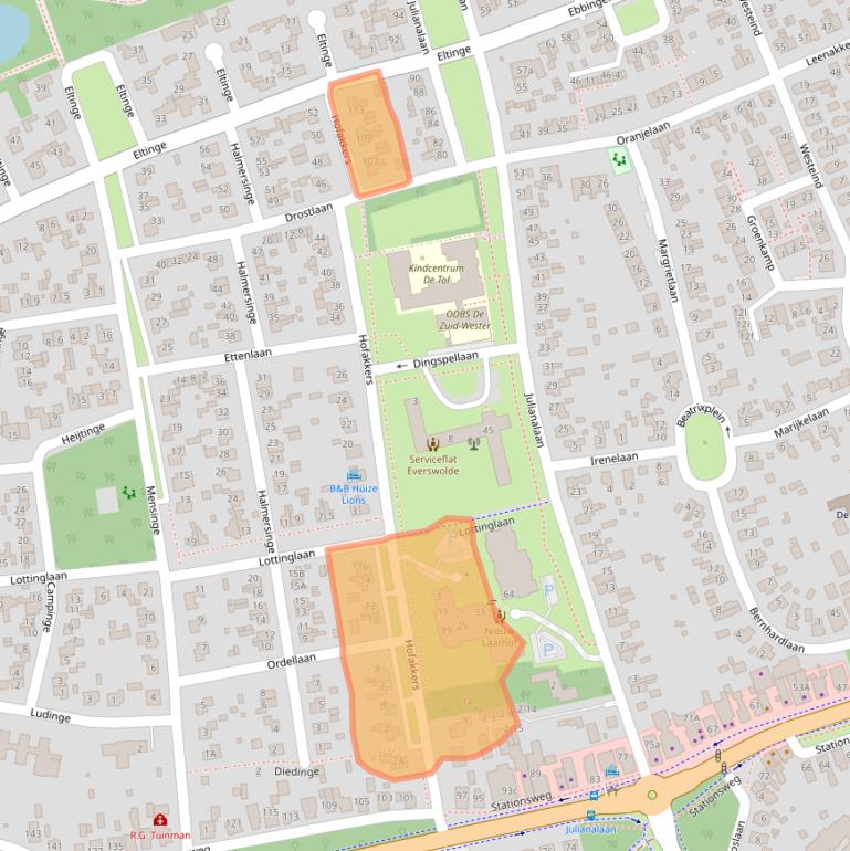 Kaart van postcodegebied 9471HA.