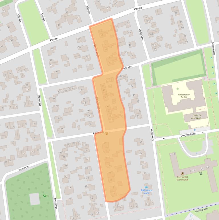 Kaart van postcodegebied 9471HN.