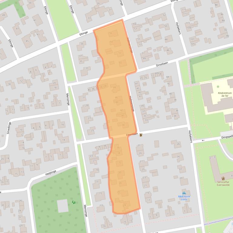 Kaart van postcodegebied 9471HR.