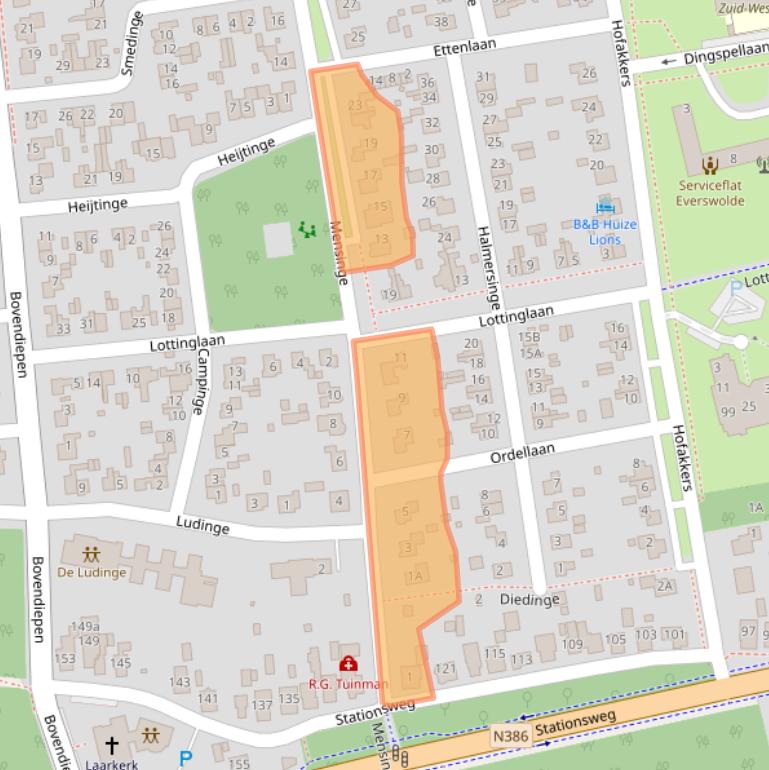 Kaart van postcodegebied 9471HV.