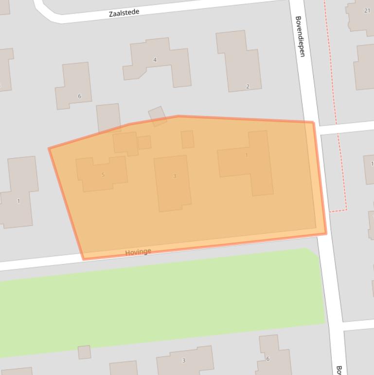 Kaart van postcodegebied 9471JJ.