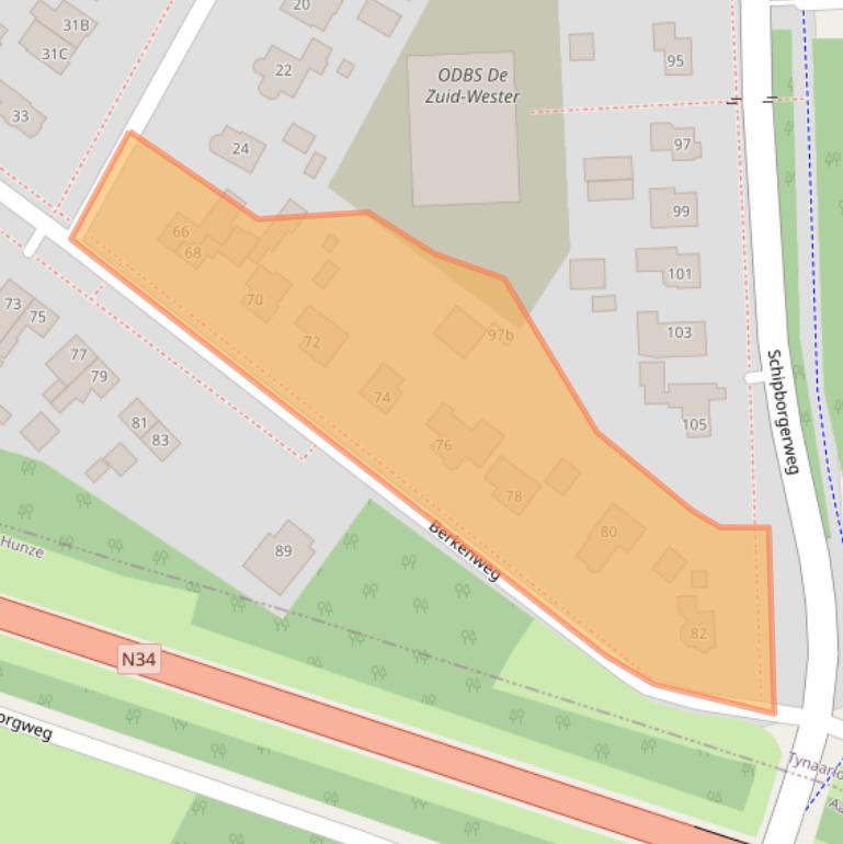 Kaart van postcodegebied 9471PZ.