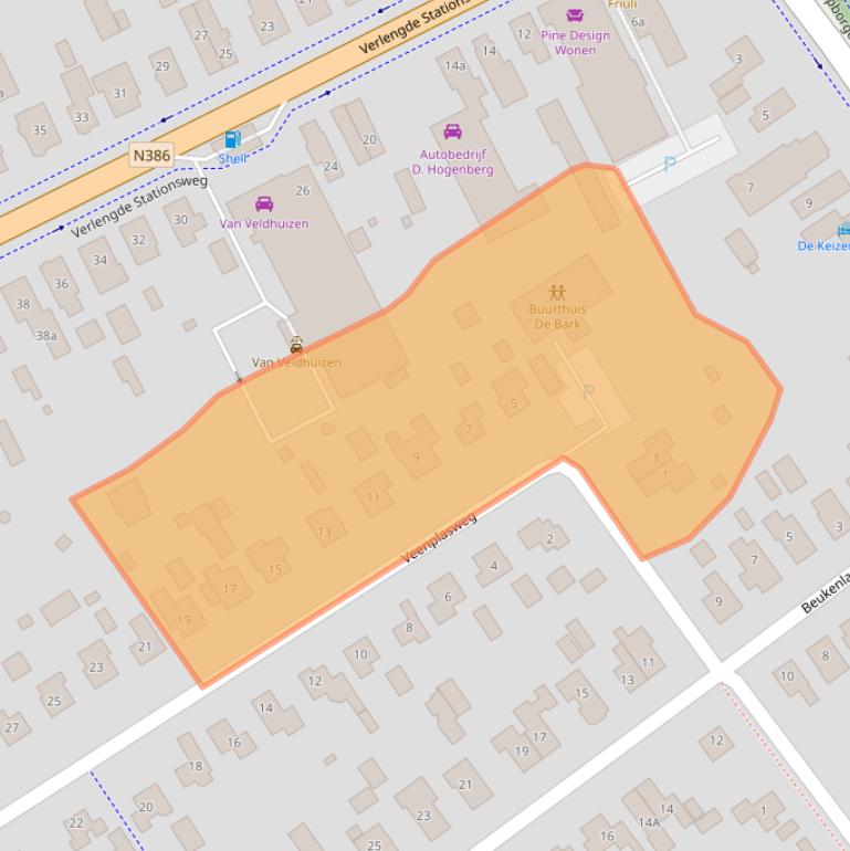 Kaart van postcodegebied 9471RA.