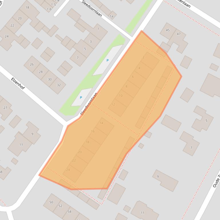 Kaart van postcodegebied 9471SL.