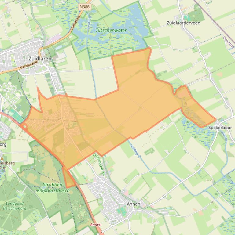 Kaart van postcodegebied 9472.