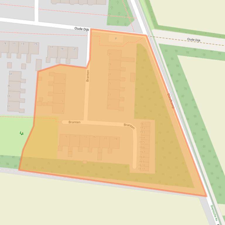 Kaart van postcodegebied 9472SB.