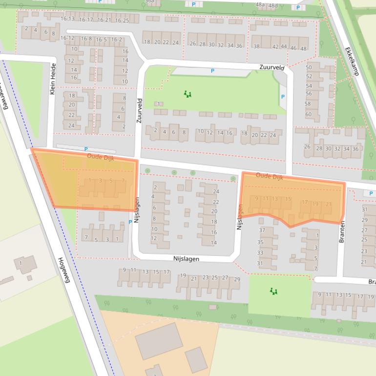 Kaart van postcodegebied 9472TH.