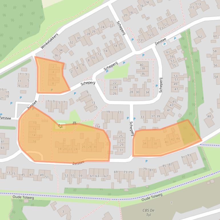 Kaart van postcodegebied 9472VD.