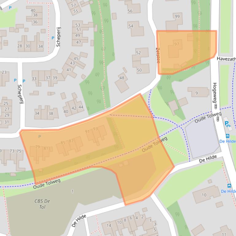 Kaart van postcodegebied 9472VH.