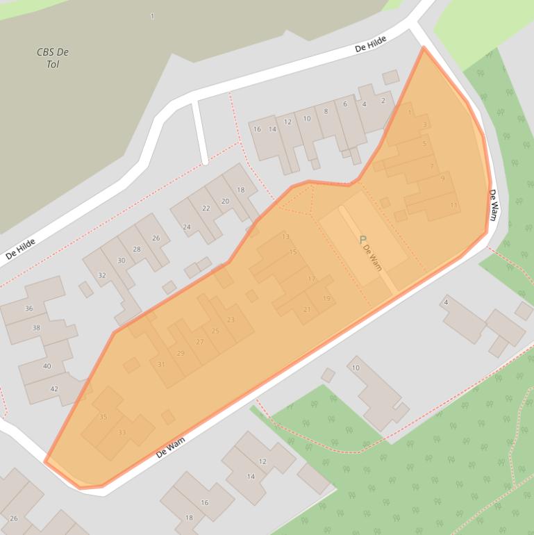 Kaart van postcodegebied 9472WC.