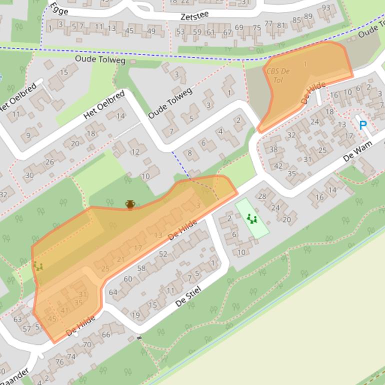 Kaart van postcodegebied 9472WH.
