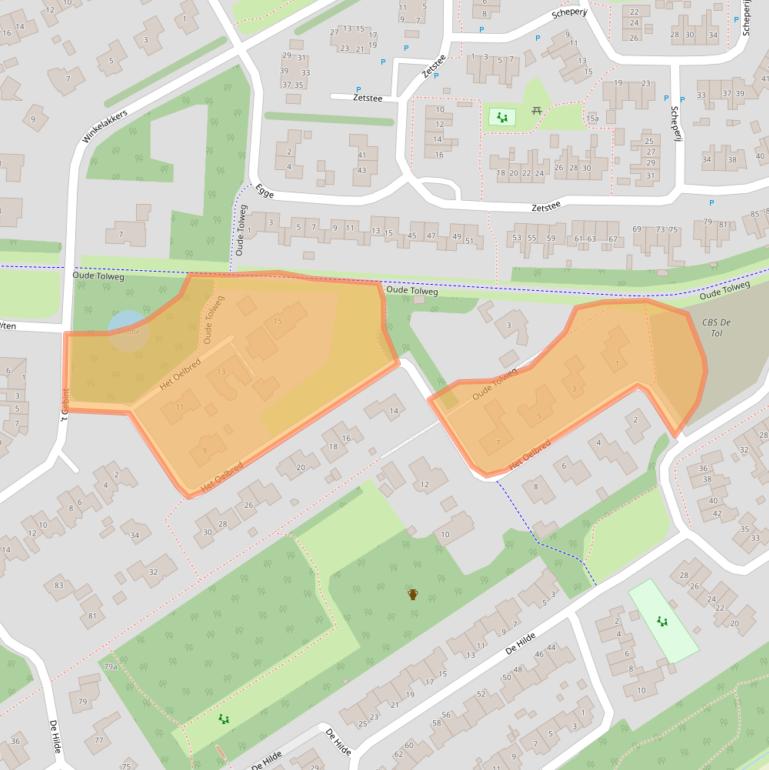Kaart van postcodegebied 9472WK.