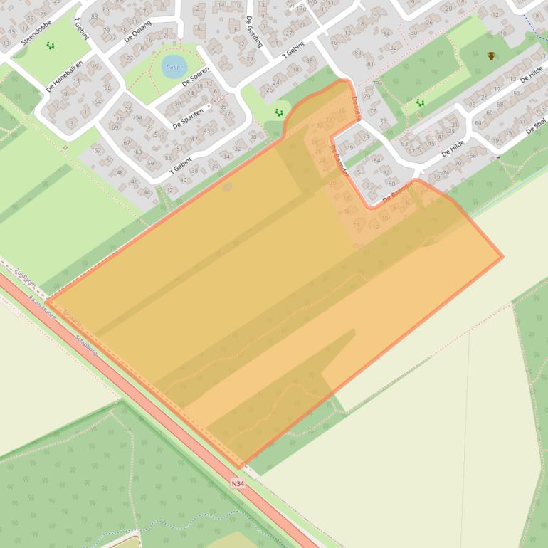 Kaart van postcodegebied 9472WN.