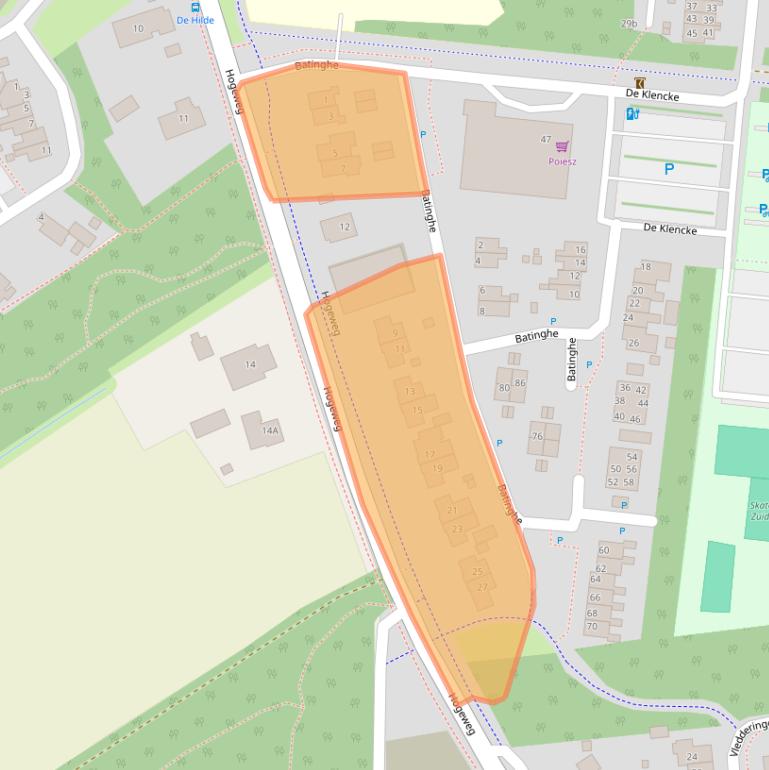 Kaart van postcodegebied 9472XE.