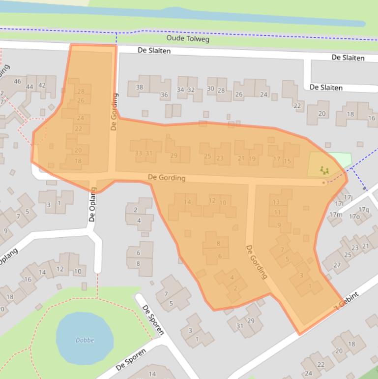 Kaart van postcodegebied 9472ZB.