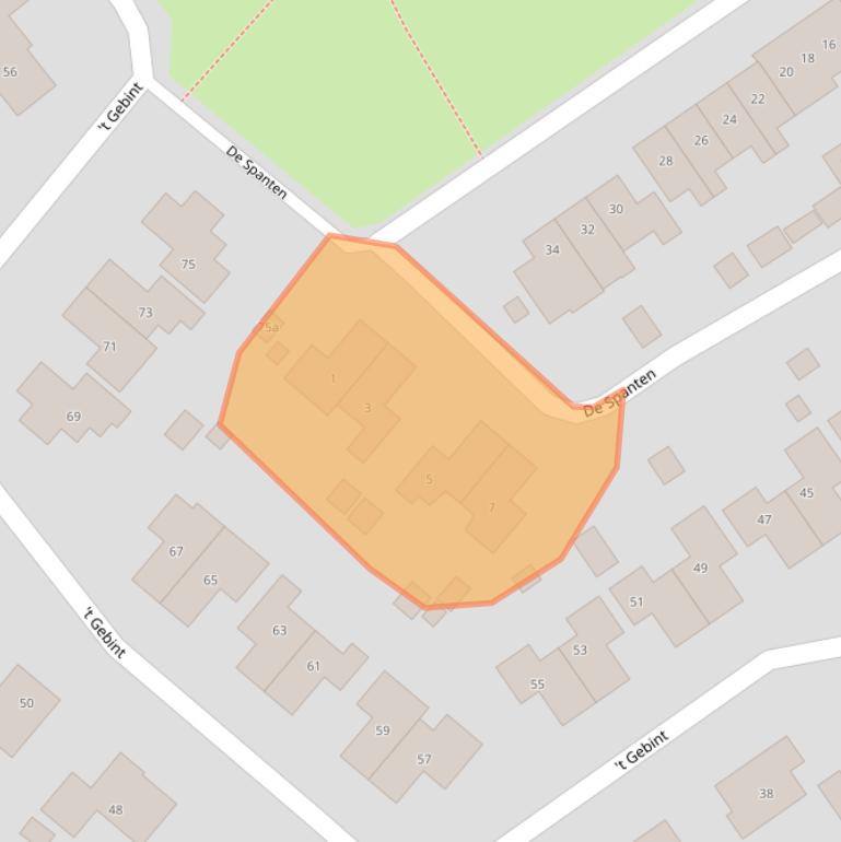 Kaart van postcodegebied 9472ZE.