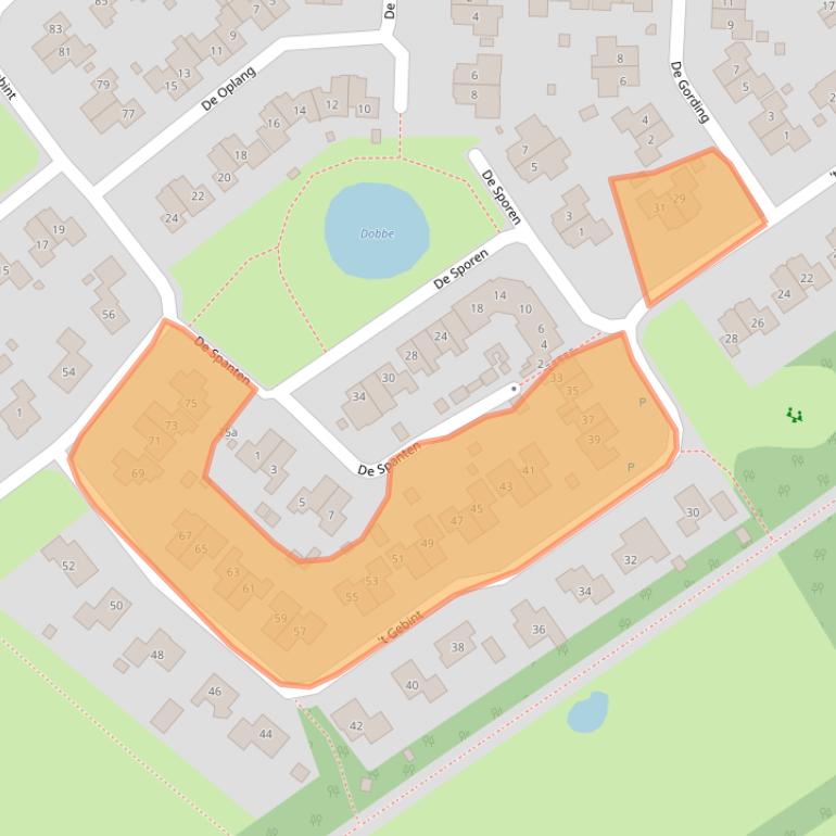 Kaart van postcodegebied 9472ZJ.