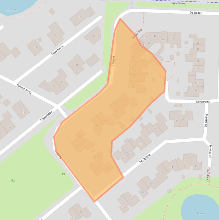 Kaart van postcodegebied 9472ZK.