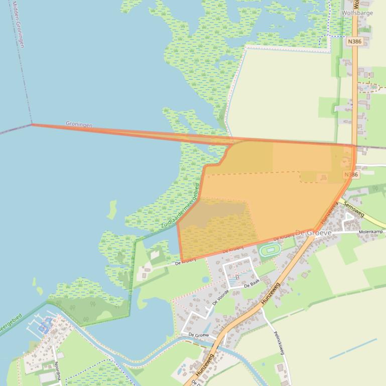 Kaart van postcodegebied 9473TJ.