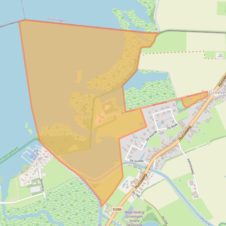 Kaart van postcodegebied 9473TL.