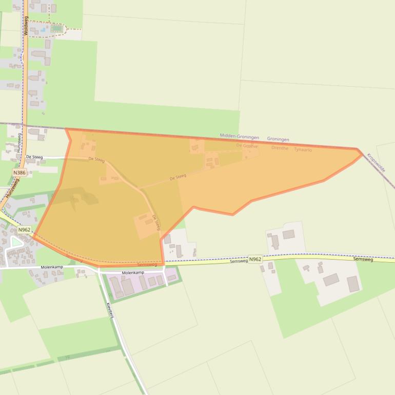 Kaart van postcodegebied 9473TT.