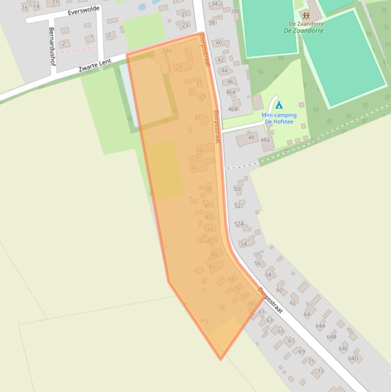 Kaart van postcodegebied 9474PB.