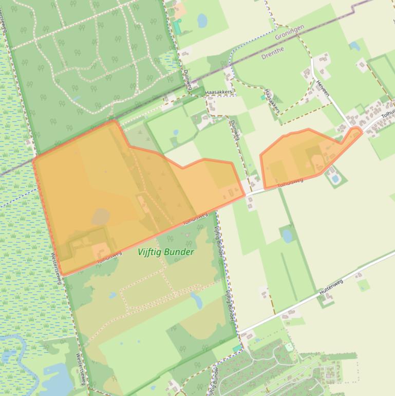 Kaart van postcodegebied 9475PE.