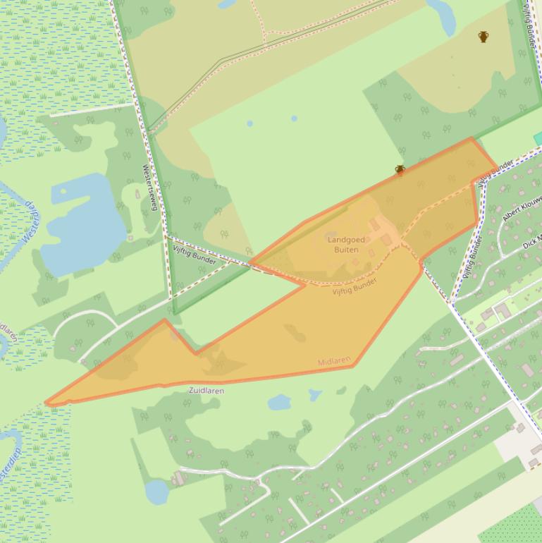 Kaart van postcodegebied 9475TS.