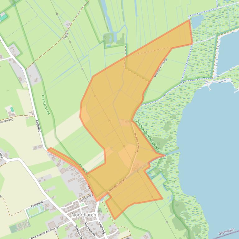 Kaart van postcodegebied 9479TD.