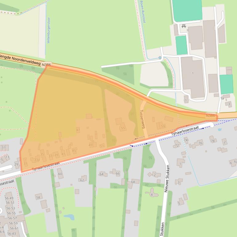 Kaart van postcodegebied 9481AB.