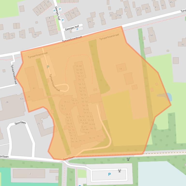 Kaart van postcodegebied 9481AD.