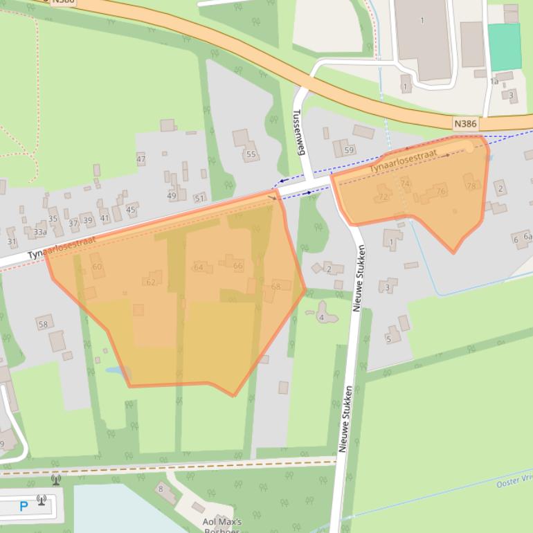 Kaart van postcodegebied 9481AE.