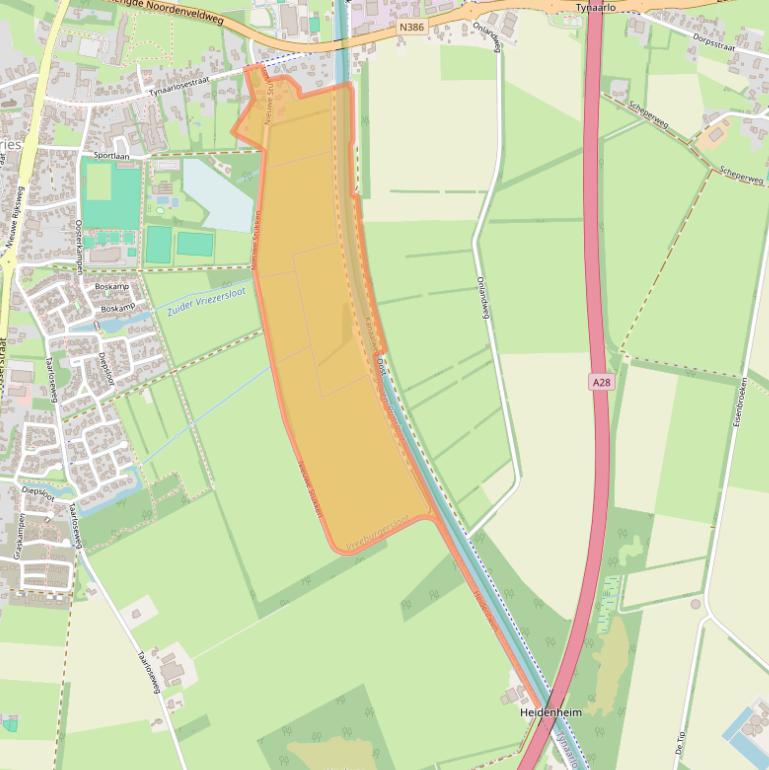 Kaart van postcodegebied 9481AG.