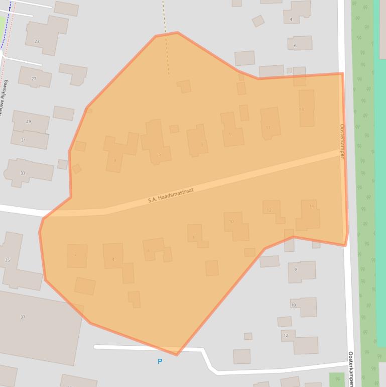 Kaart van postcodegebied 9481AL.