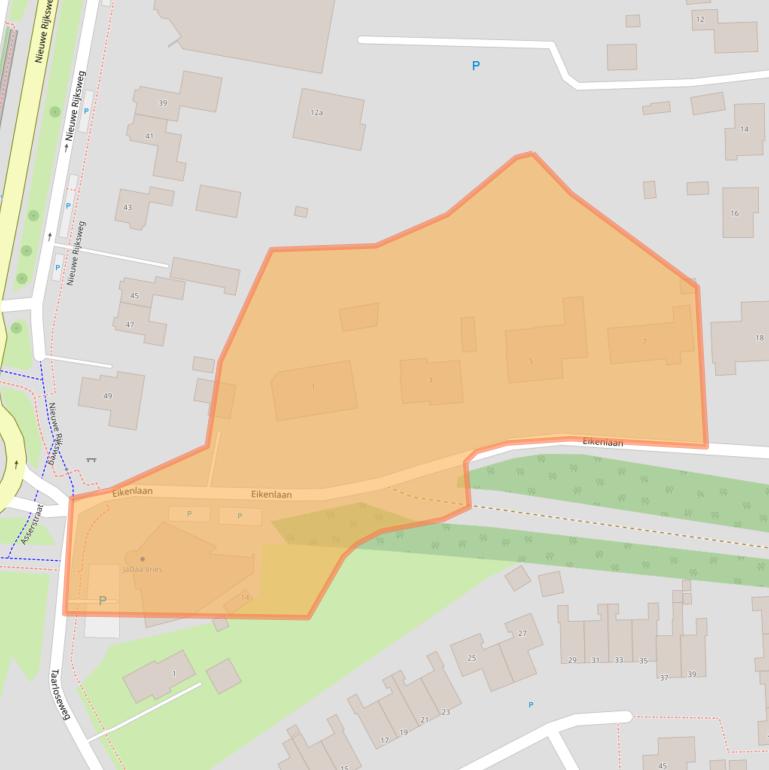 Kaart van postcodegebied 9481AM.