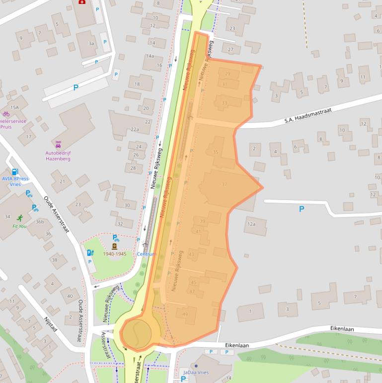 Kaart van postcodegebied 9481AP.