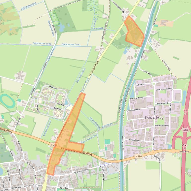 Kaart van postcodegebied 9481AT.