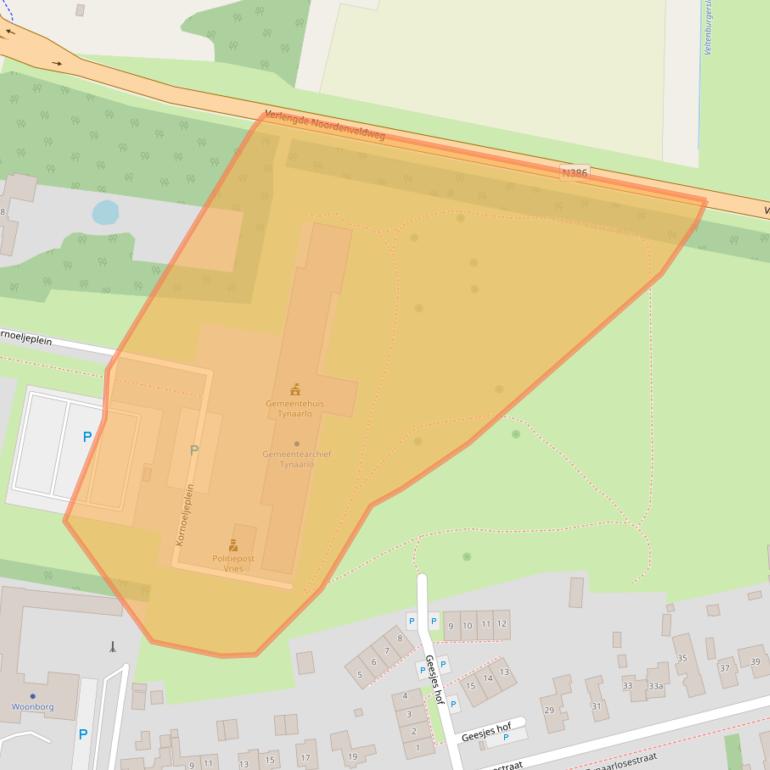Kaart van postcodegebied 9481AW.