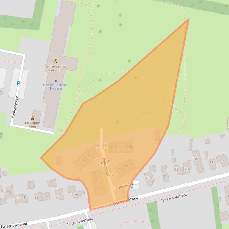 Kaart van postcodegebied 9481AZ.