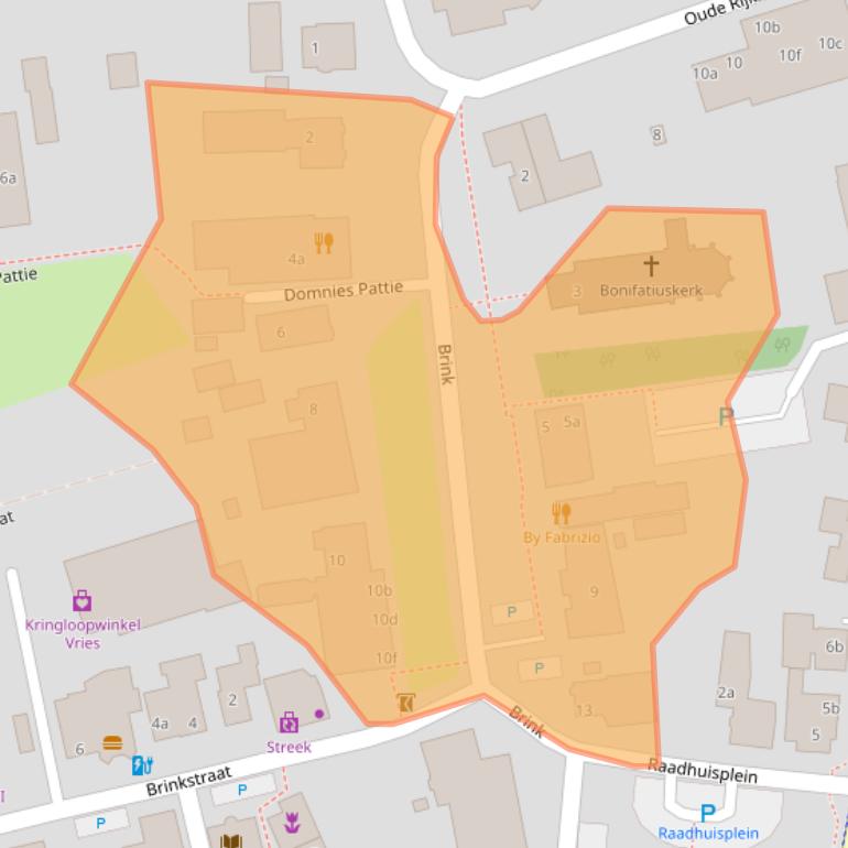 Kaart van postcodegebied 9481BE.