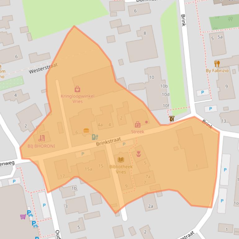 Kaart van postcodegebied 9481BJ.