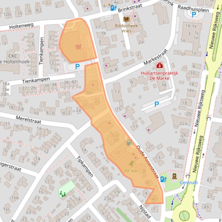 Kaart van postcodegebied 9481BL.