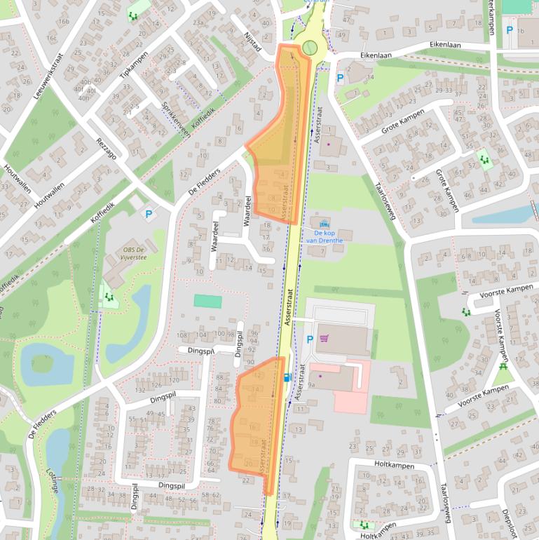 Kaart van postcodegebied 9481BN.