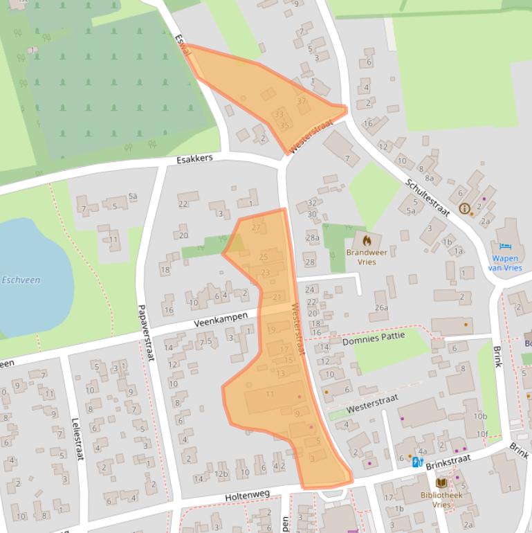 Kaart van postcodegebied 9481CA.